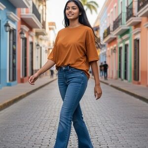 Old Navy Flare Jeans in Classic Blue kicker Boot Cut 14 Long